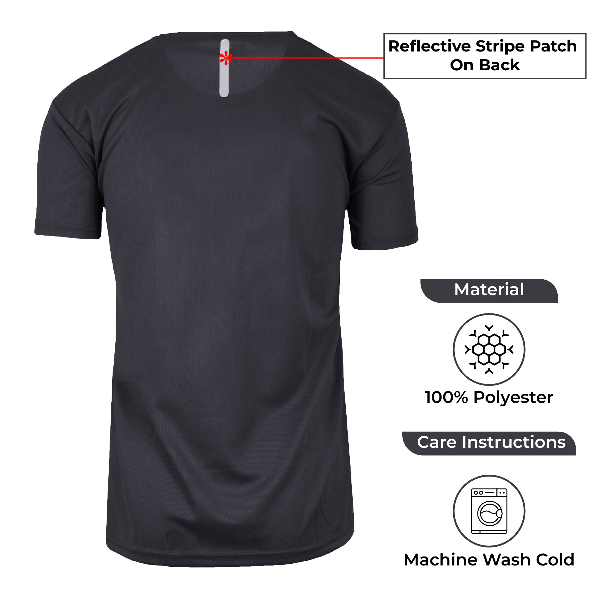2-Pack Men's Short Sleeve Moisture-Wicking Quick Dry Performance Crew Neck Tee (S-2XL)